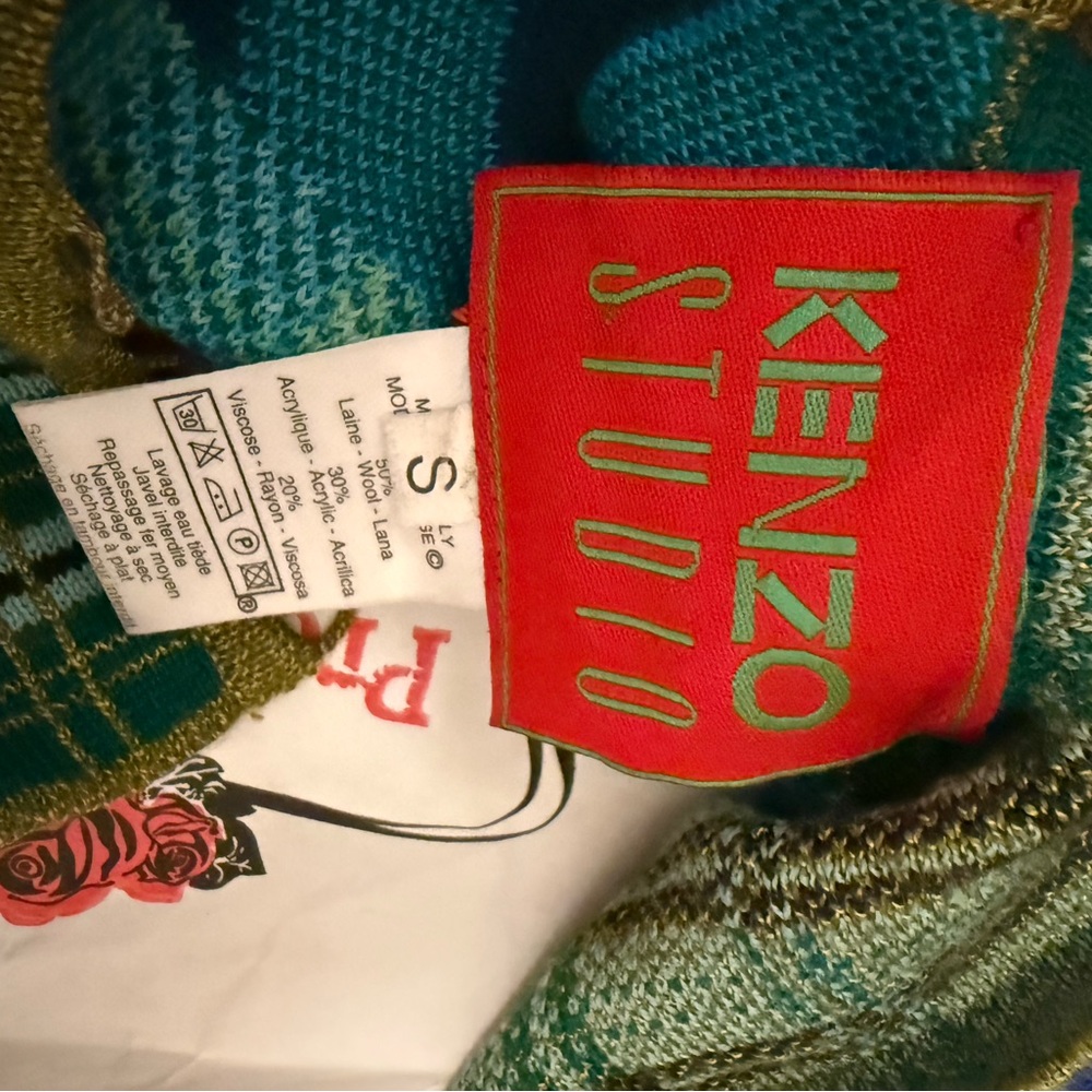 Kenzo Green Print Top Size Small - Picture 4 of 5
